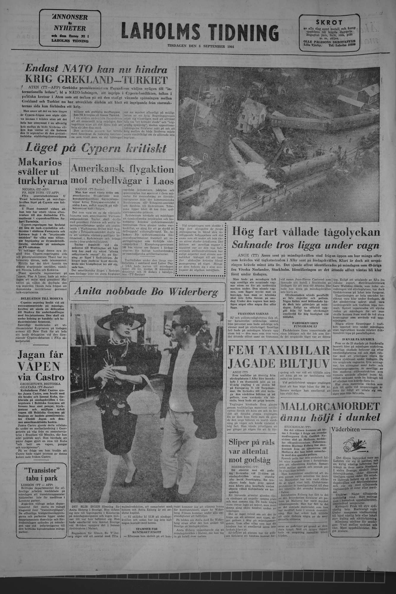 Laholms Tidning Tisdag 8 september 1964, sida 8