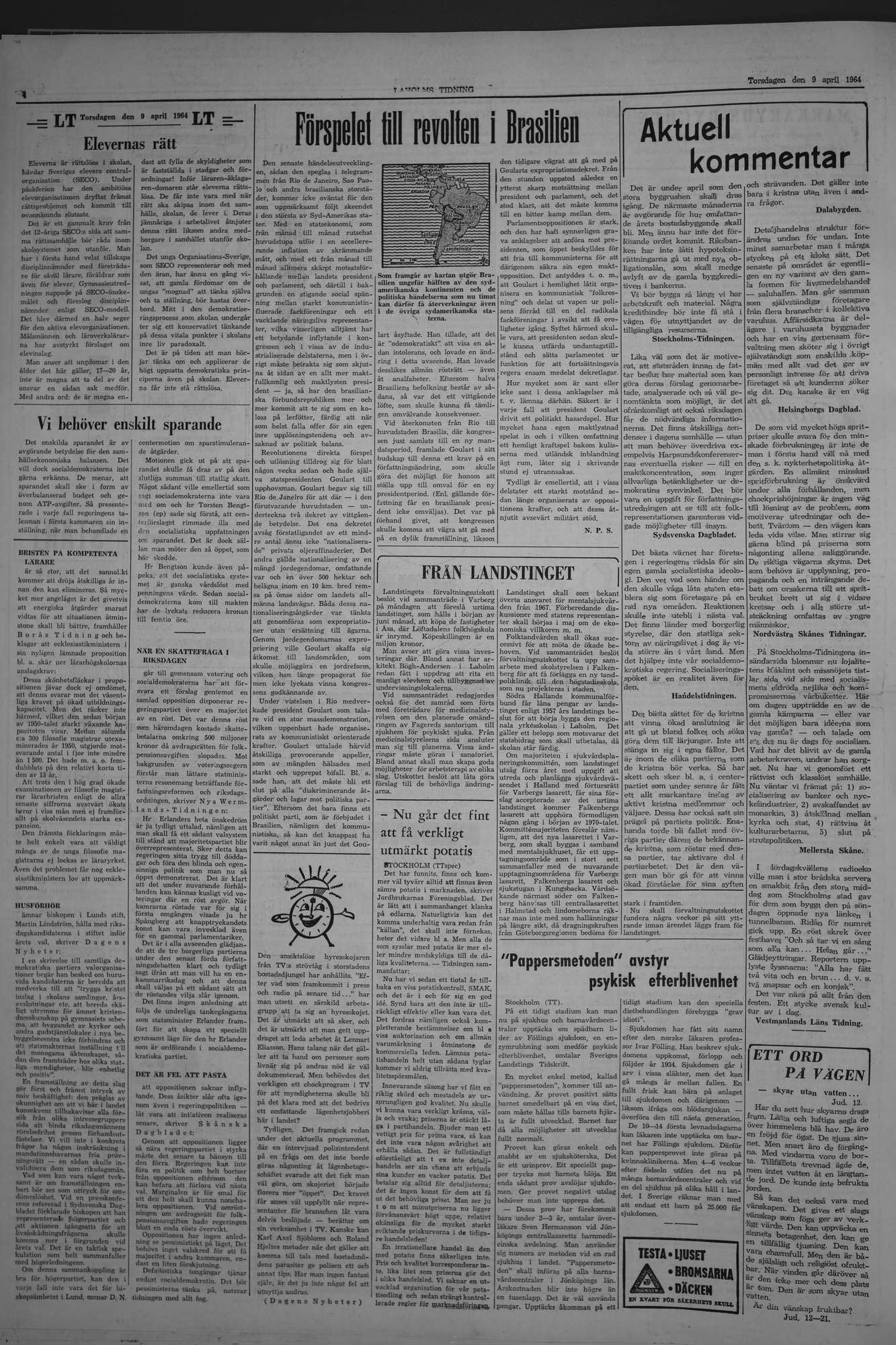 Laholms Tidning Torsdag 9 april 1964, sida 4