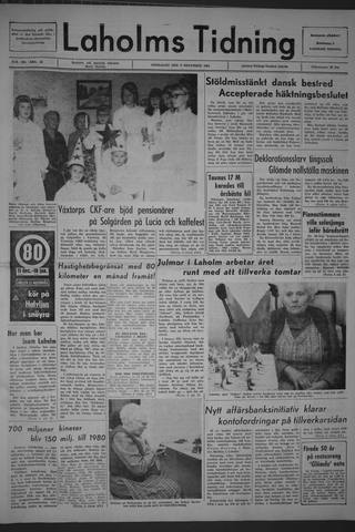 Förstasidan, Onsdag 9 december 1964