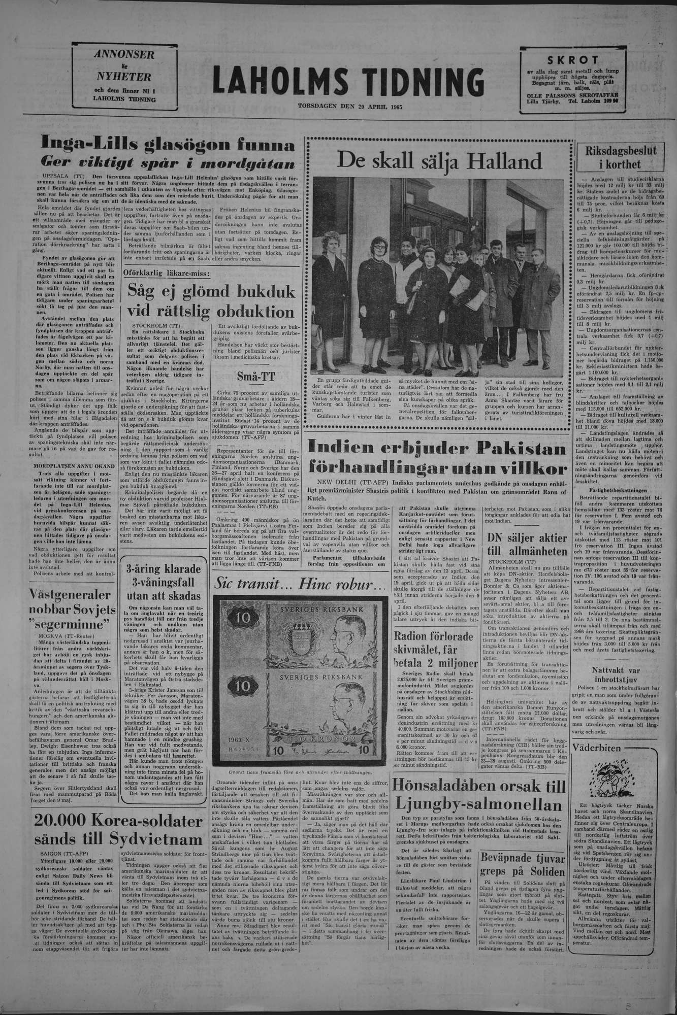 Laholms Tidning Torsdag 29 april 1965, sida 8
