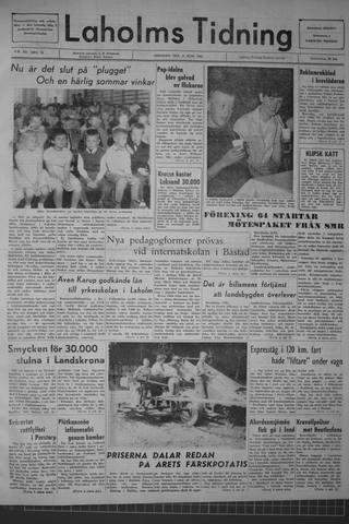 Förstasidan, Tisdag 9 juni 1964