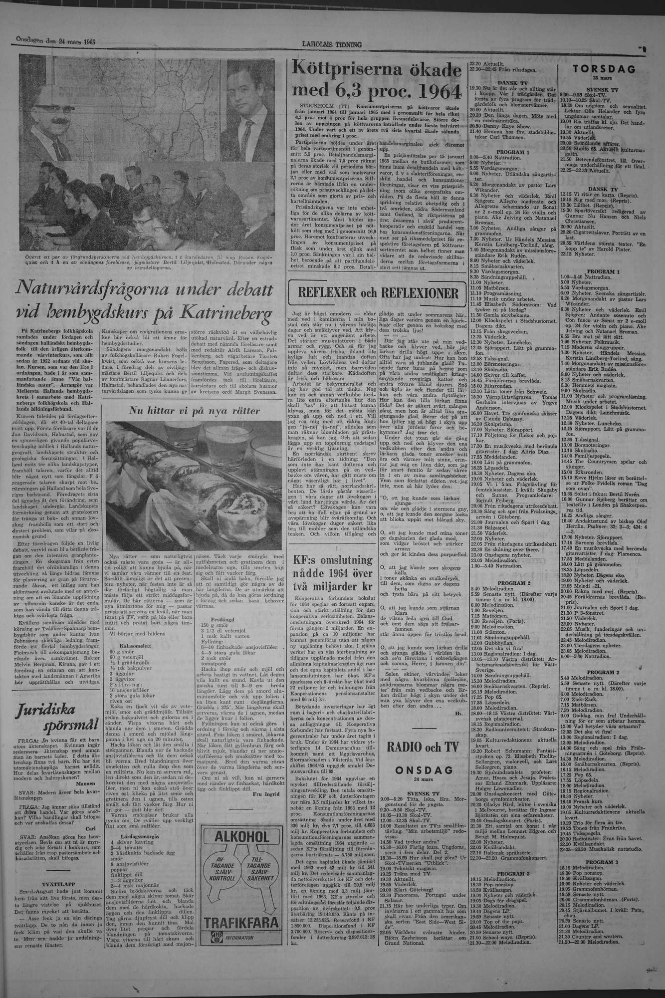 Laholms Tidning Onsdag 24 mars 1965, sida 7