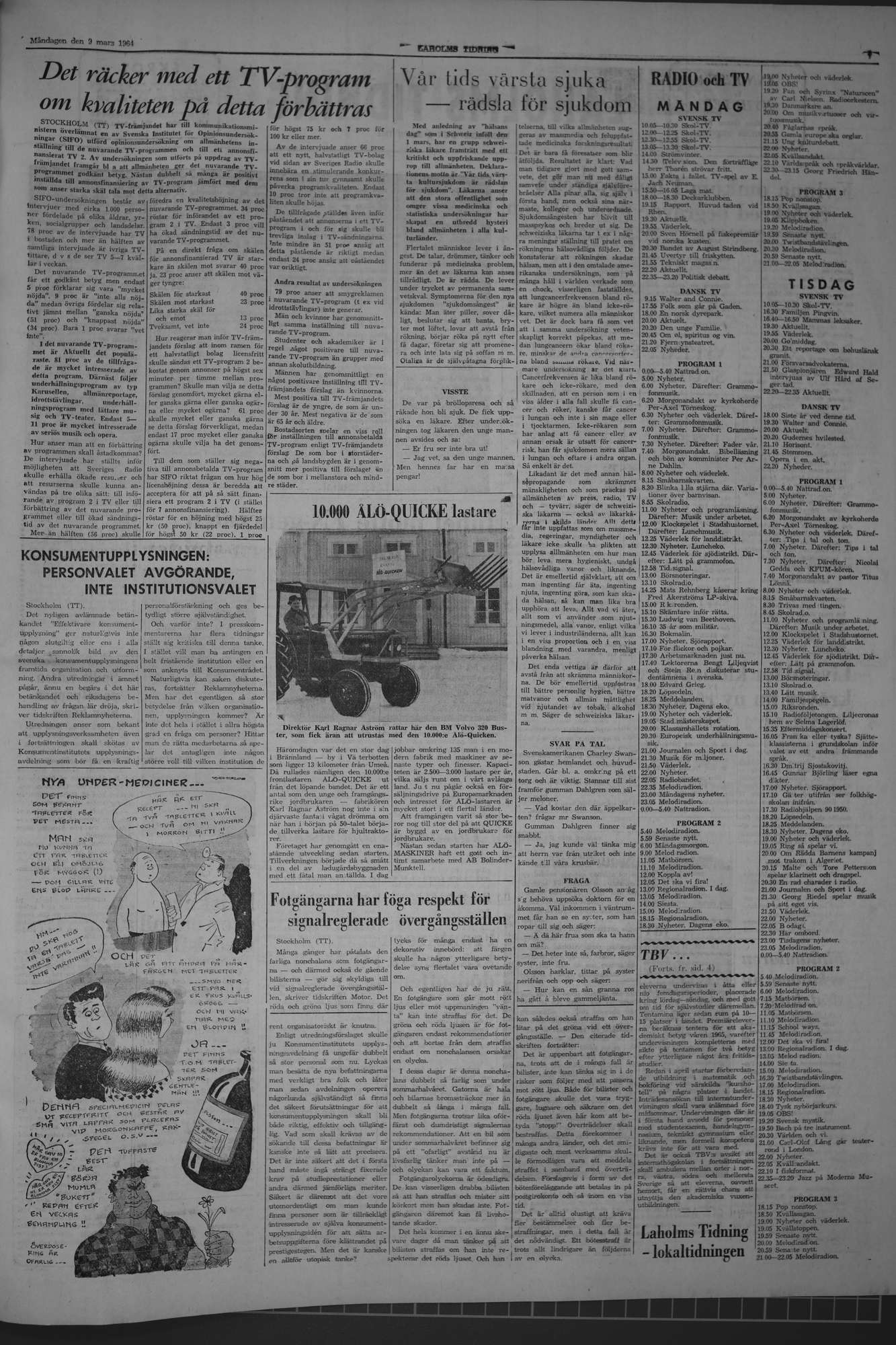 Laholms Tidning Måndag 9 mars 1964, sida 7