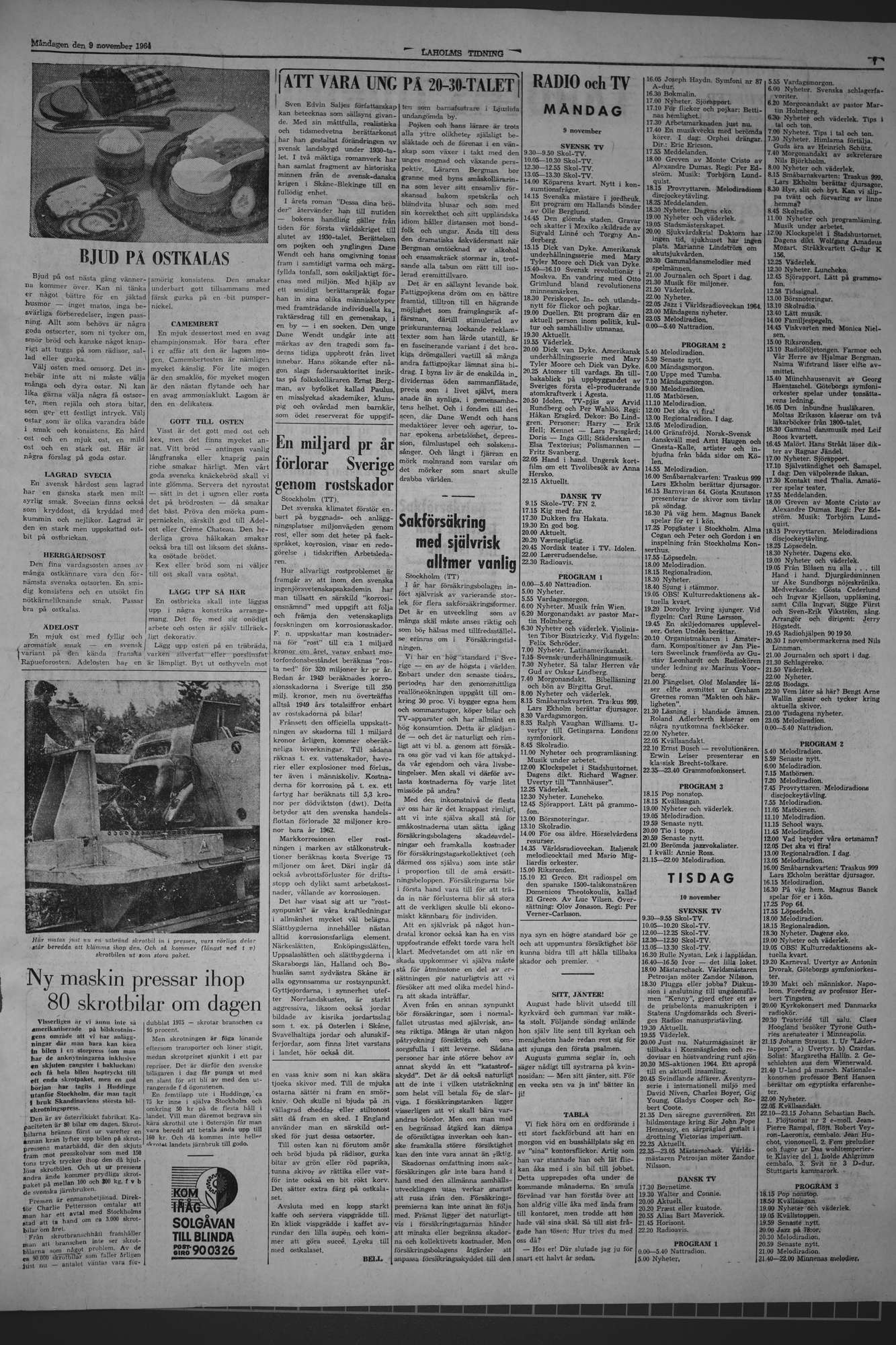 Laholms Tidning Måndag 9 november 1964, sida 7