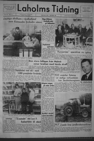 Förstasidan, Fredag 9 oktober 1964