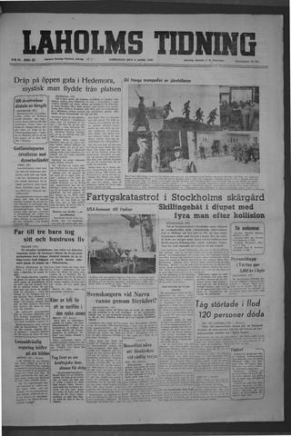 Förstasidan, Onsdag 8 mars 1950