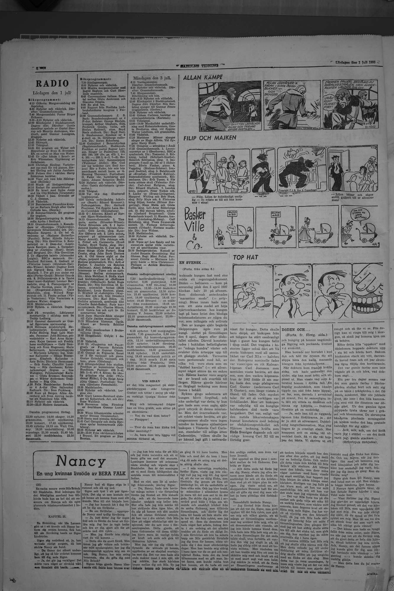 Laholms Tidning Lördag 1 juli 1950, sida 8