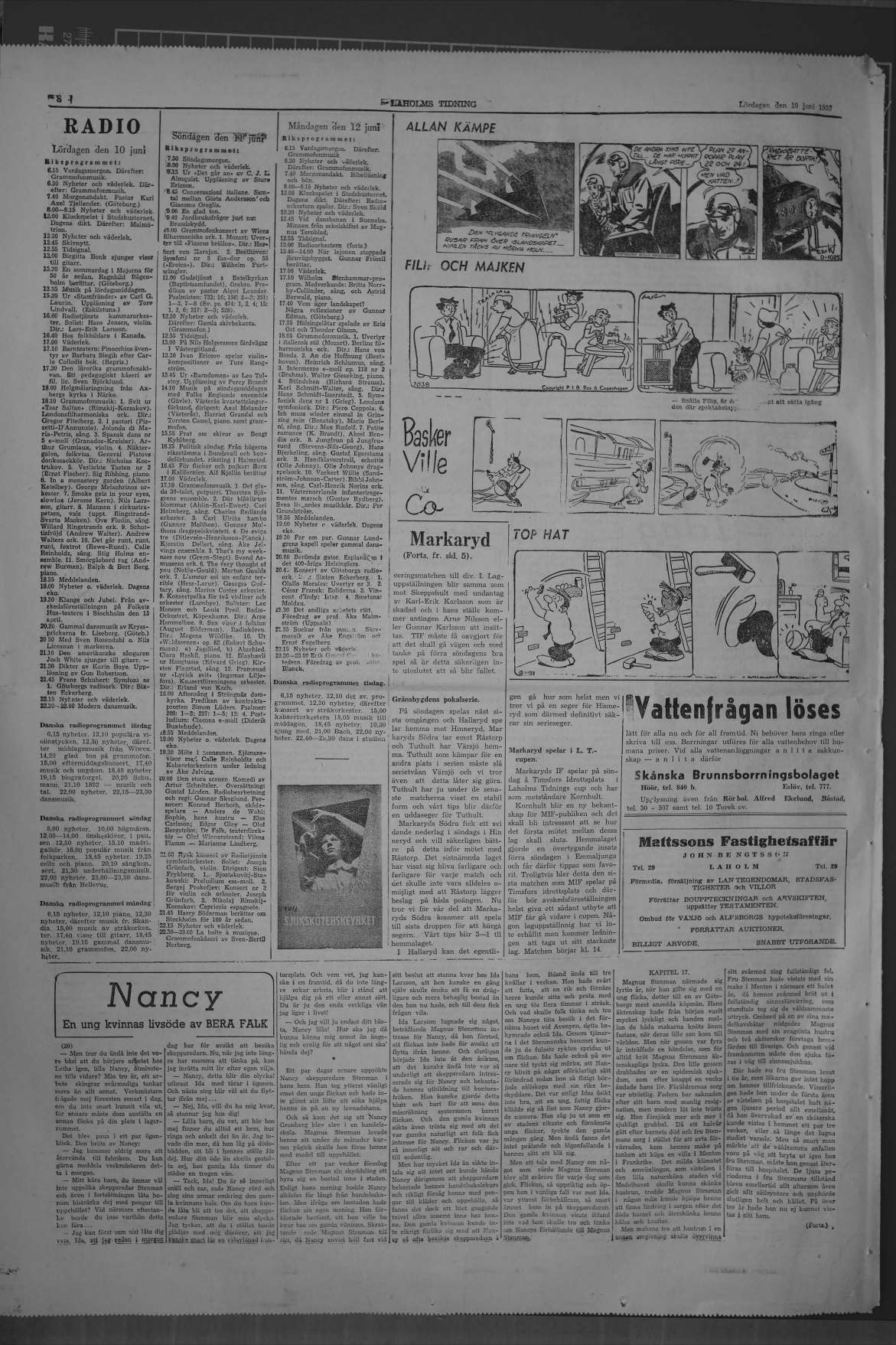 Laholms Tidning Lördag 10 juni 1950, sida 8