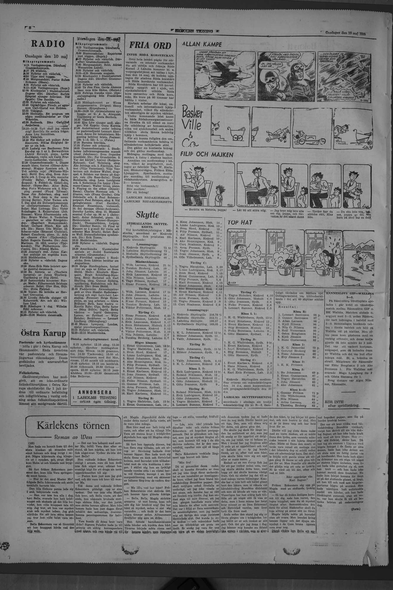 Laholms Tidning Onsdag 10 maj 1950, sida 6
