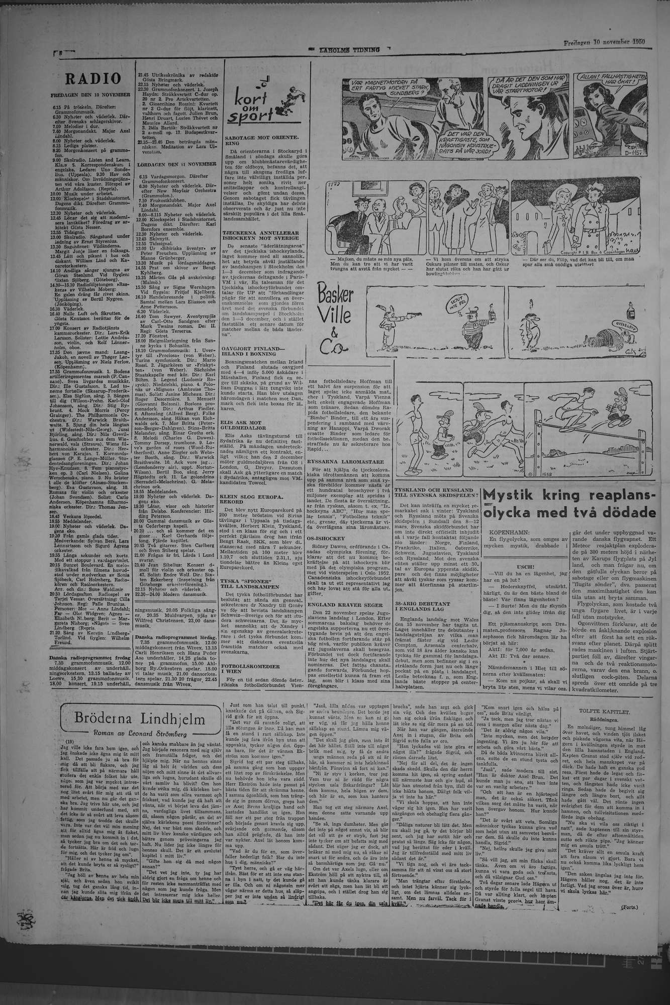 Laholms Tidning Fredag 10 november 1950, sida 8