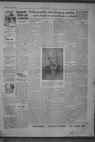 Förstasidan, Tisdag 11 april 1950