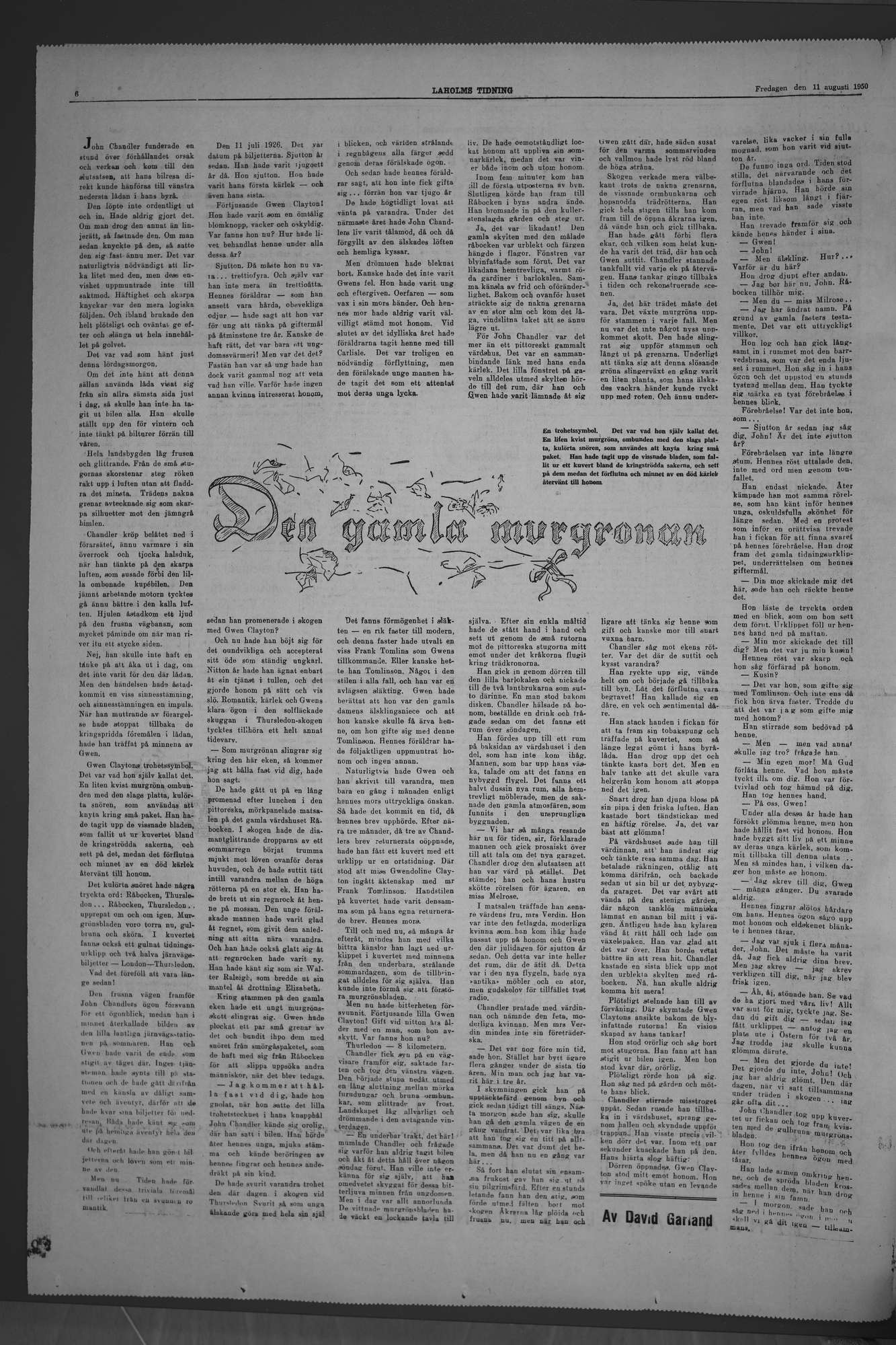 Laholms Tidning Fredag 11 augusti 1950, sida 6