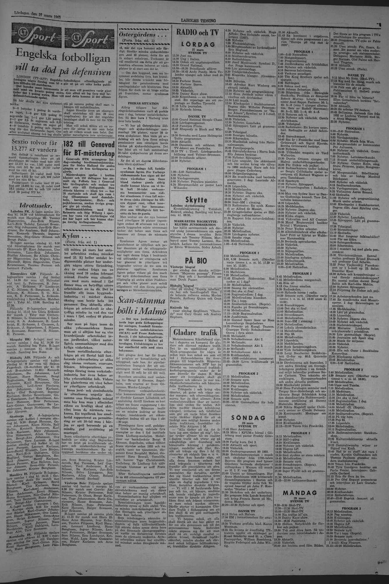 Laholms Tidning Lördag 27 mars 1965, sida 7