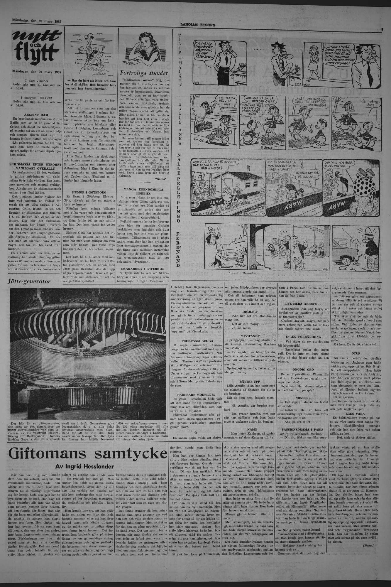 Laholms Tidning Måndag 29 mars 1965, sida 5