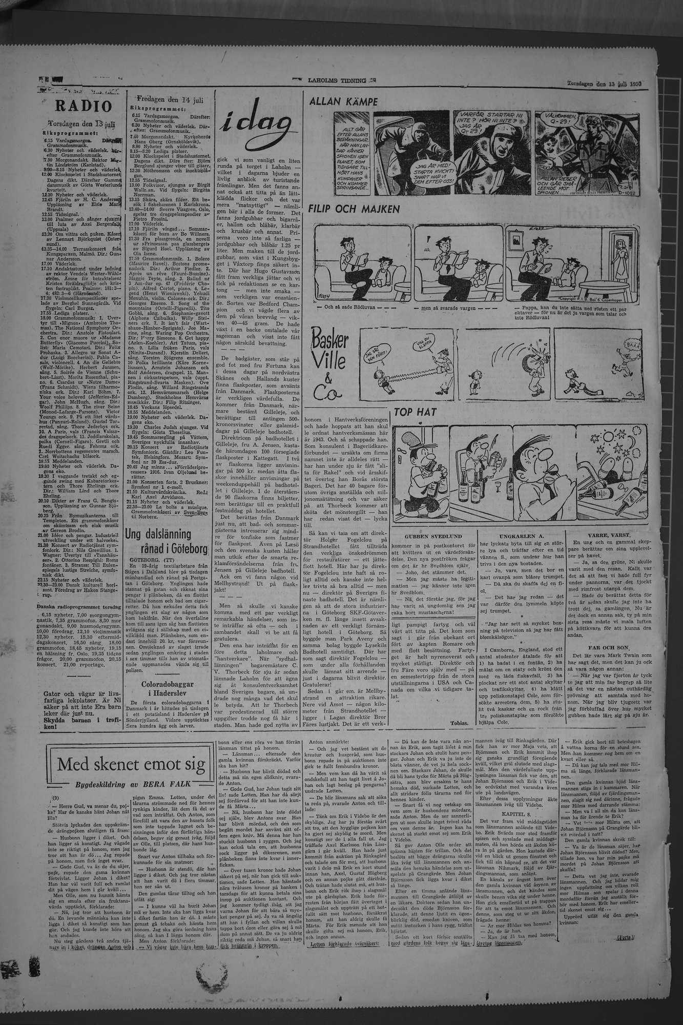 Laholms Tidning Torsdag 13 juli 1950, sida 6