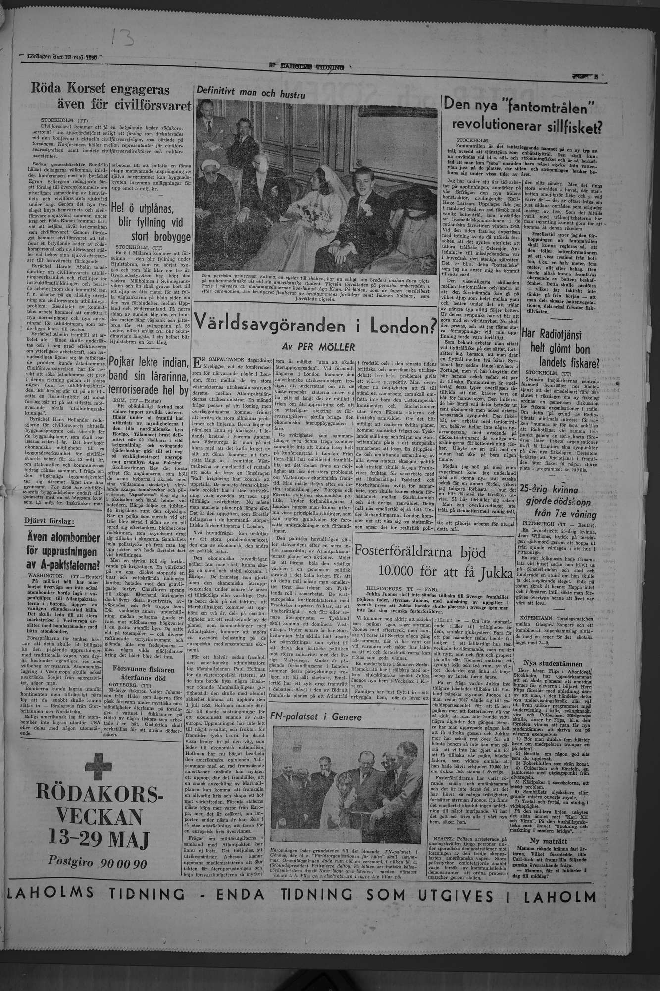 Laholms Tidning Lördag 13 maj 1950, sida 5