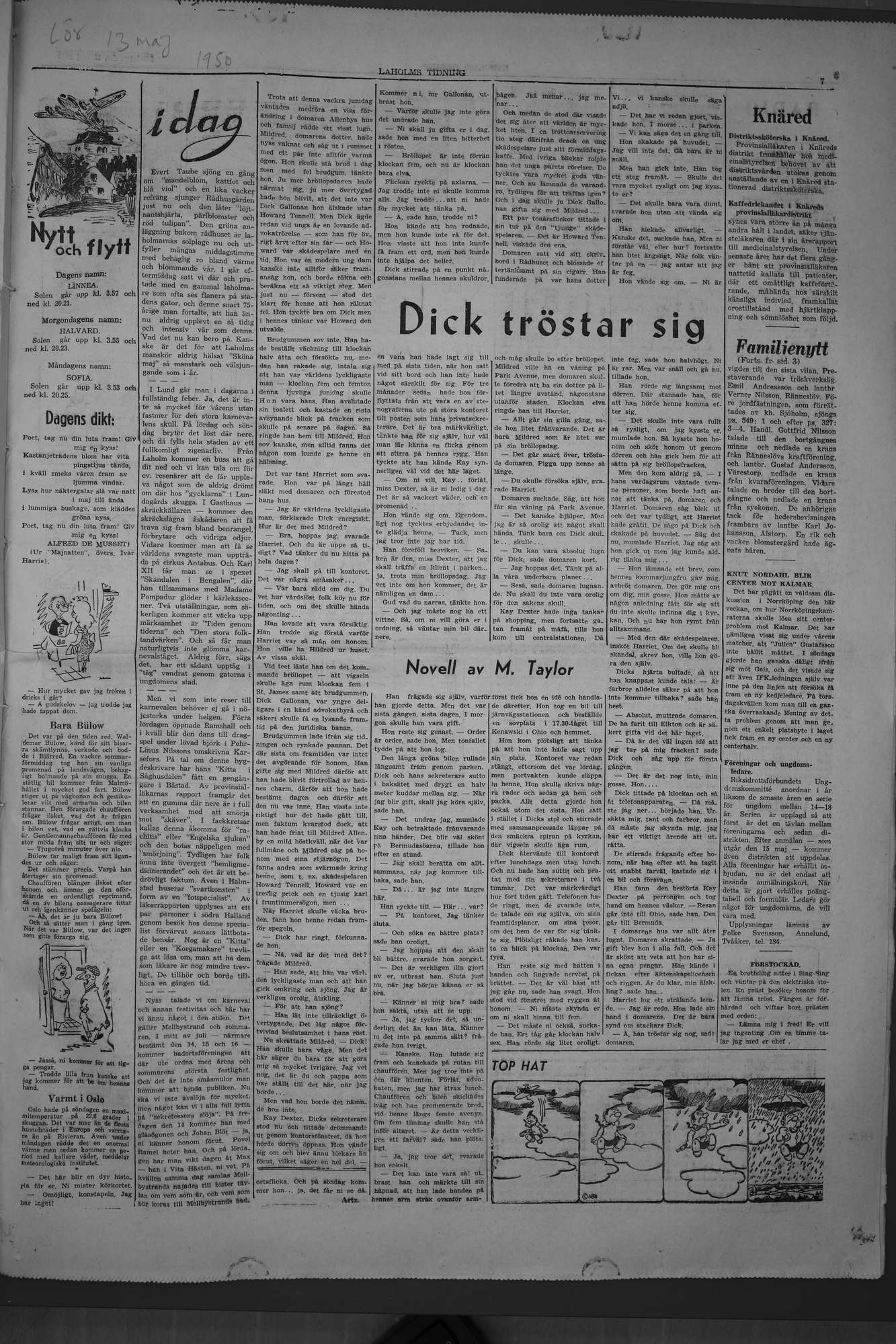 Laholms Tidning Lördag 13 maj 1950, sida 7