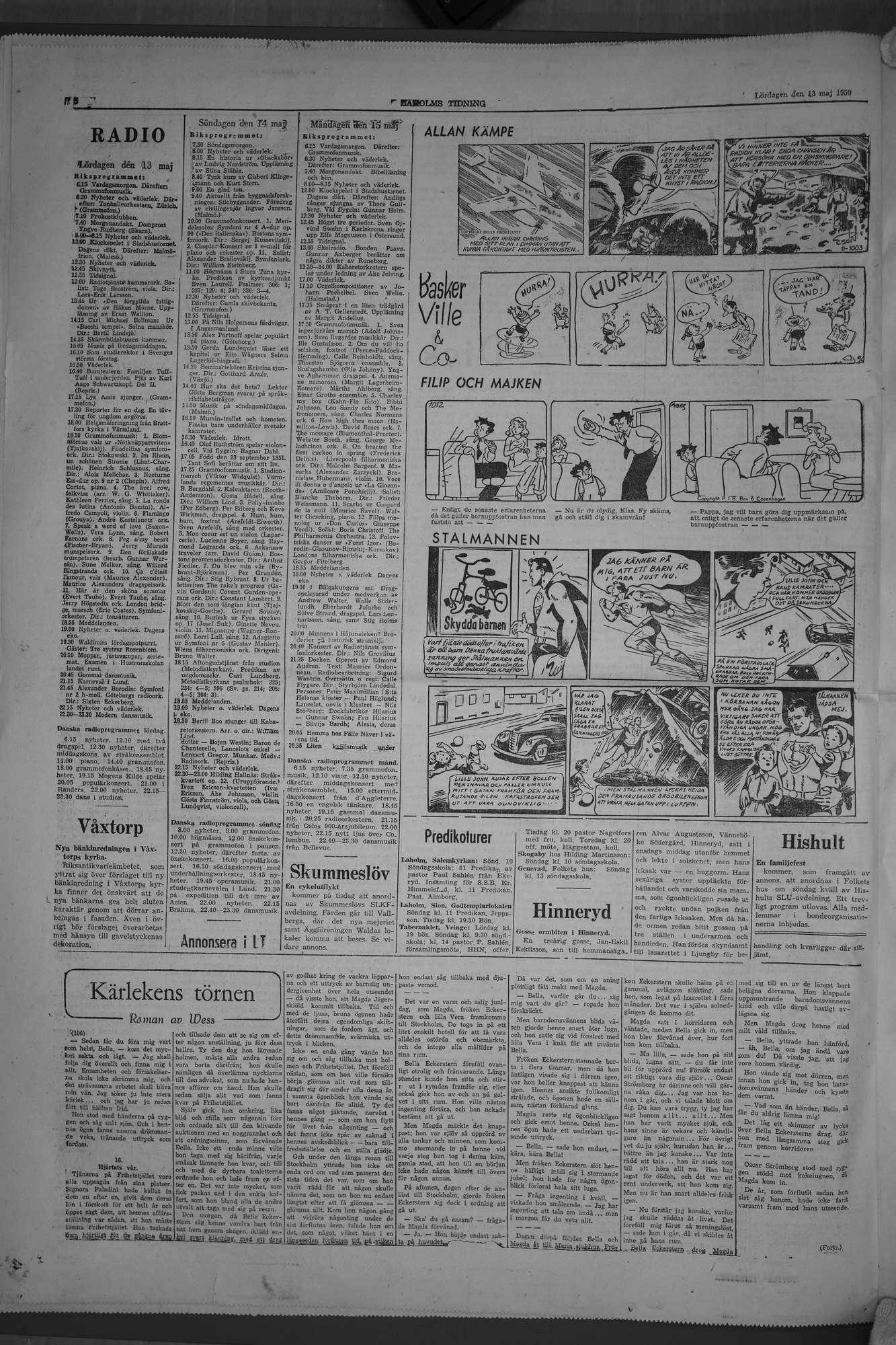 Laholms Tidning Lördag 13 maj 1950, sida 8