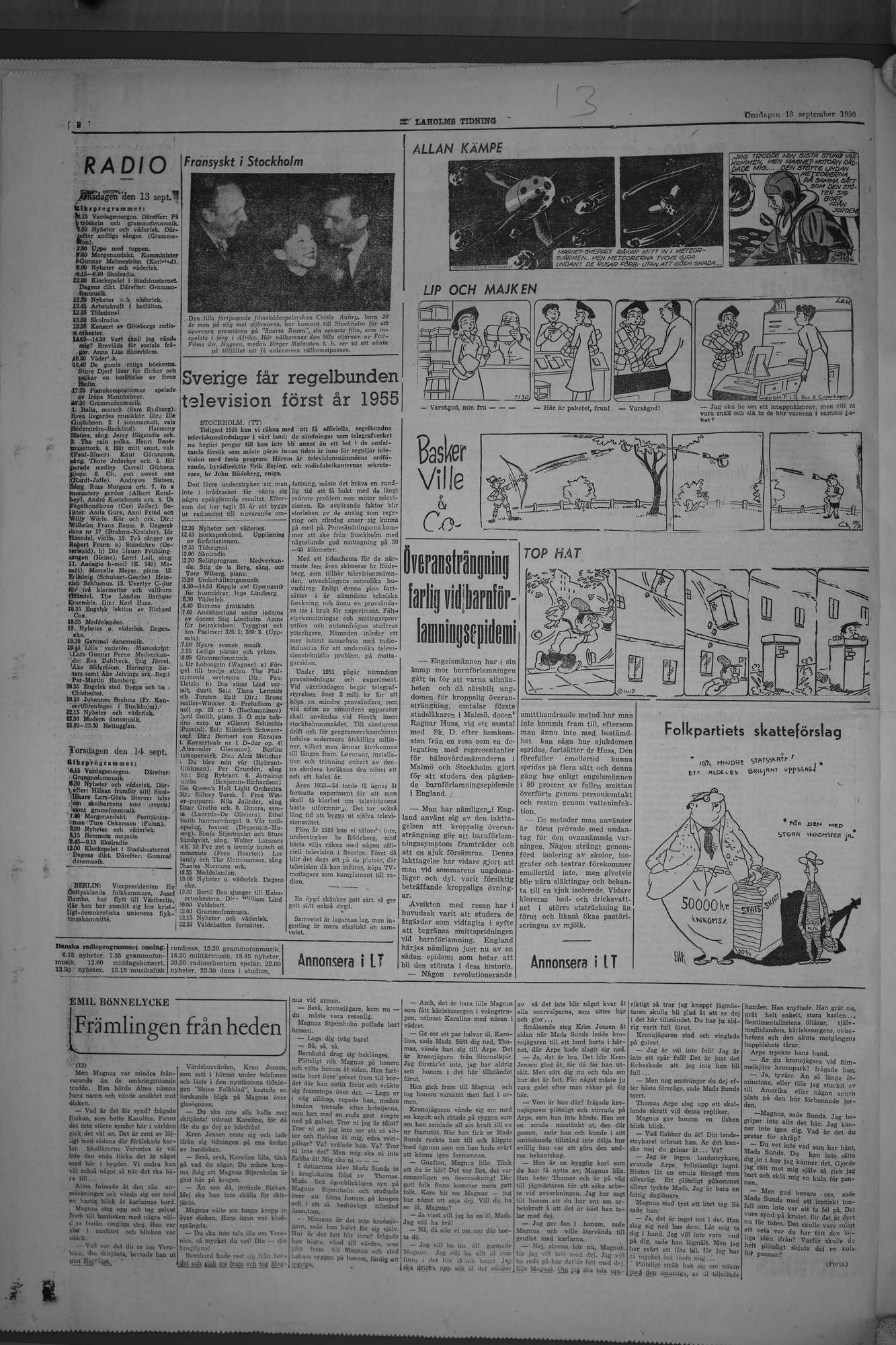 Laholms Tidning Onsdag 13 september 1950, sida 9