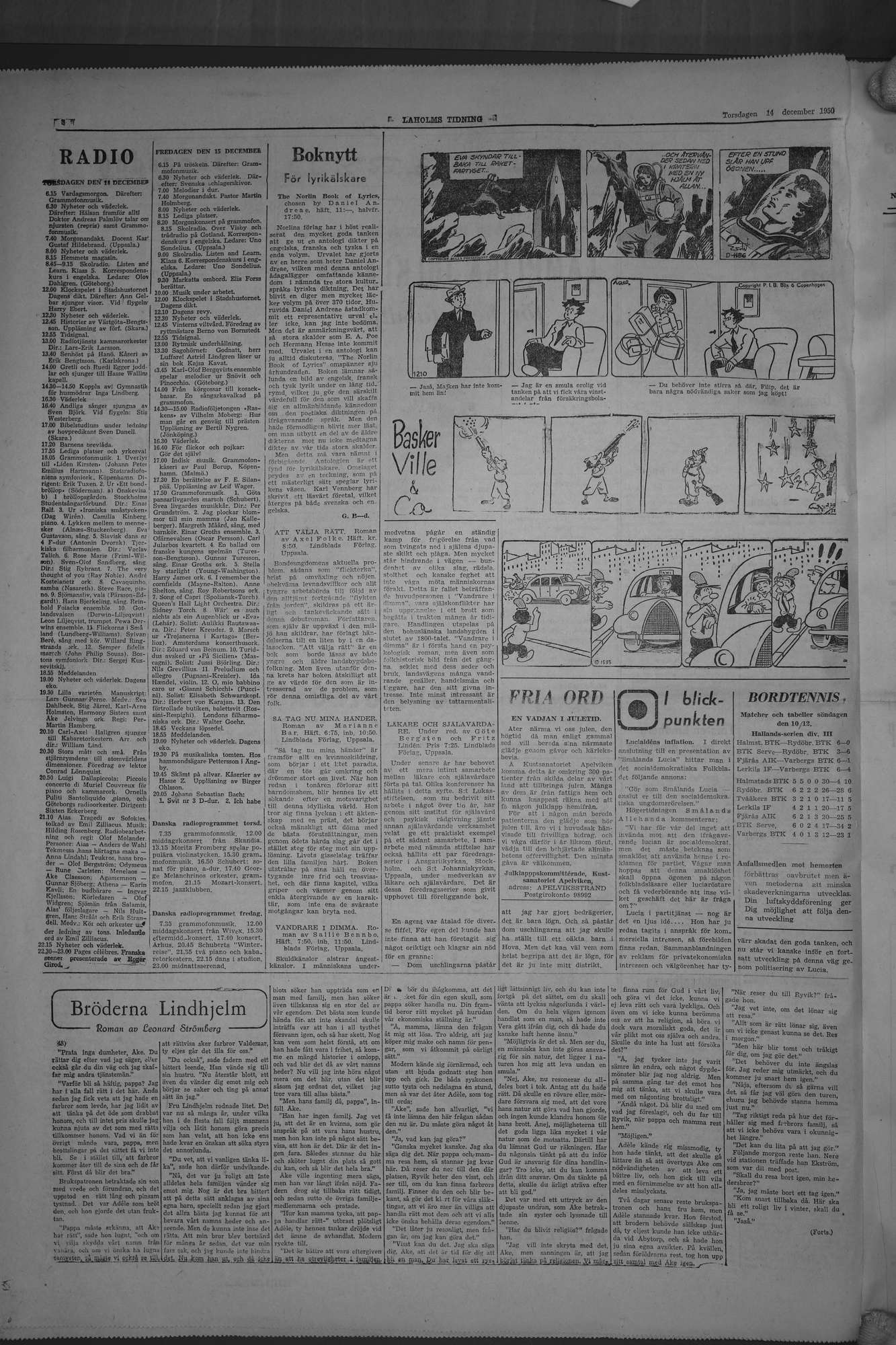 Laholms Tidning Torsdag 14 december 1950, sida 8