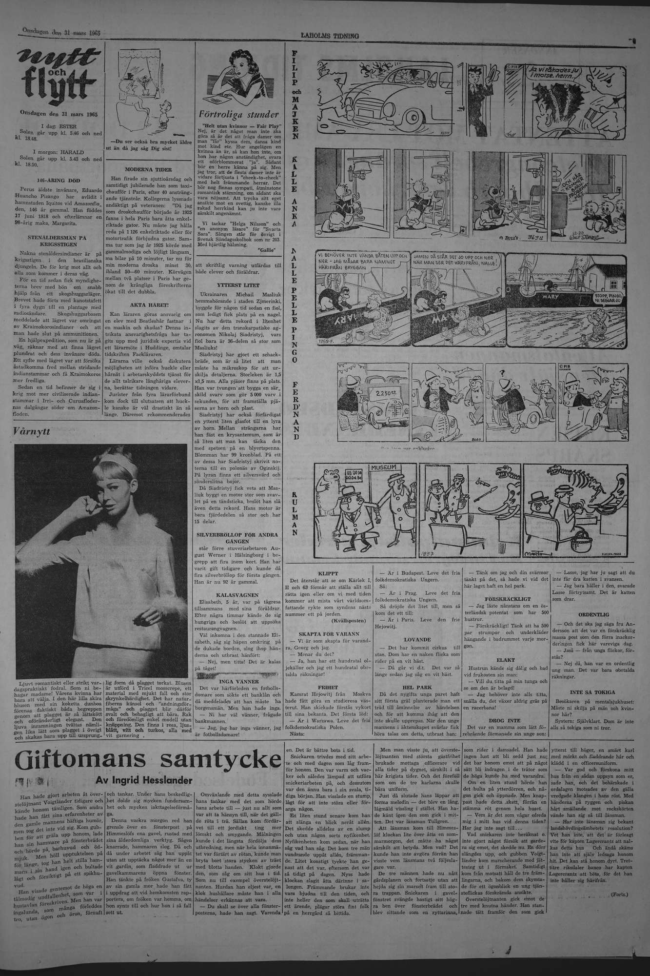 Laholms Tidning Onsdag 31 mars 1965, sida 7