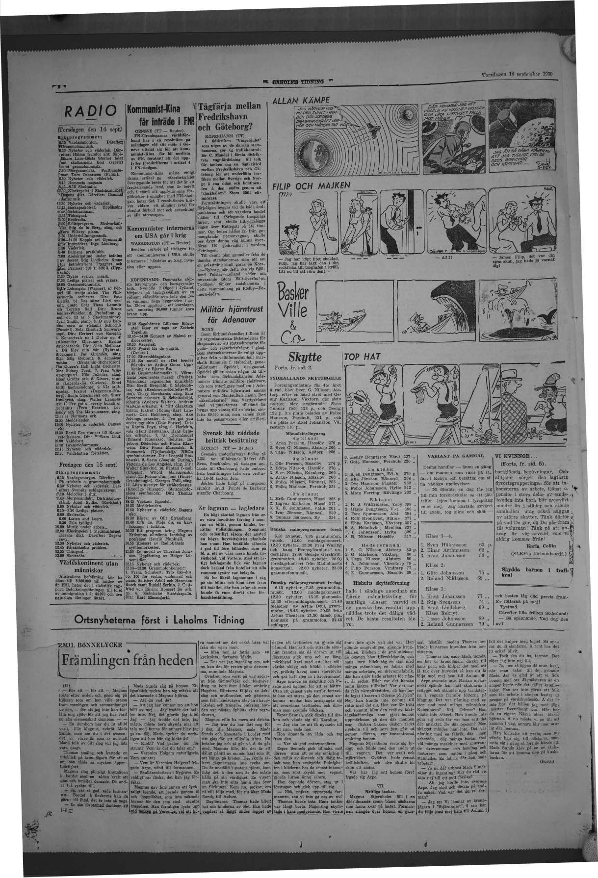Laholms Tidning Torsdag 14 september 1950, sida 8