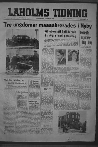 Förstasidan, Onsdag 15 februari 1950