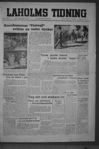 Förstasidan, Onsdag 16 augusti 1950