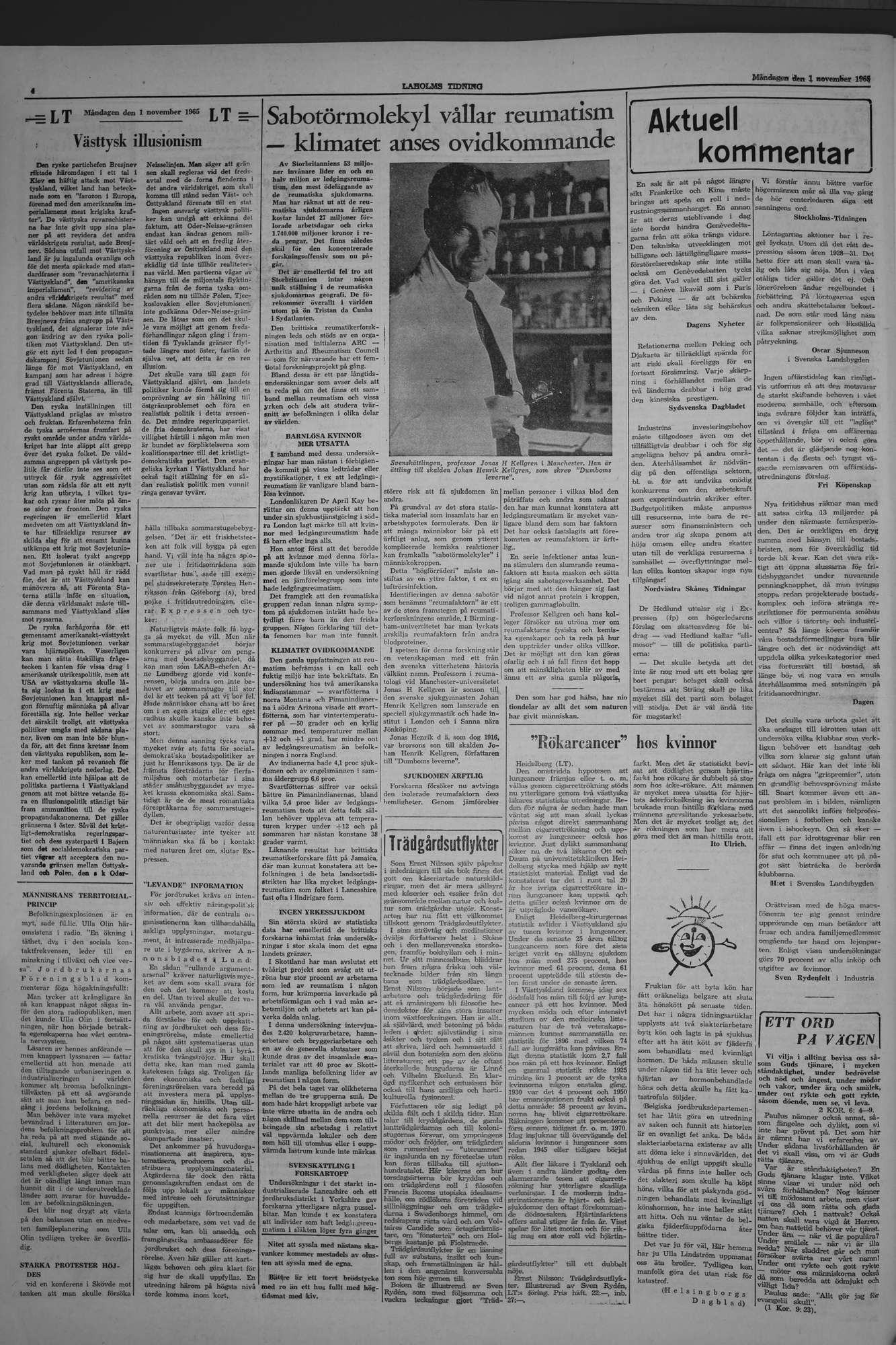 Laholms Tidning Måndag 1 november 1965, sida 4