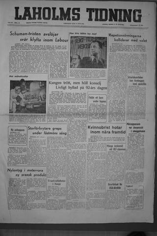 Förstasidan, Lördag 17 juni 1950