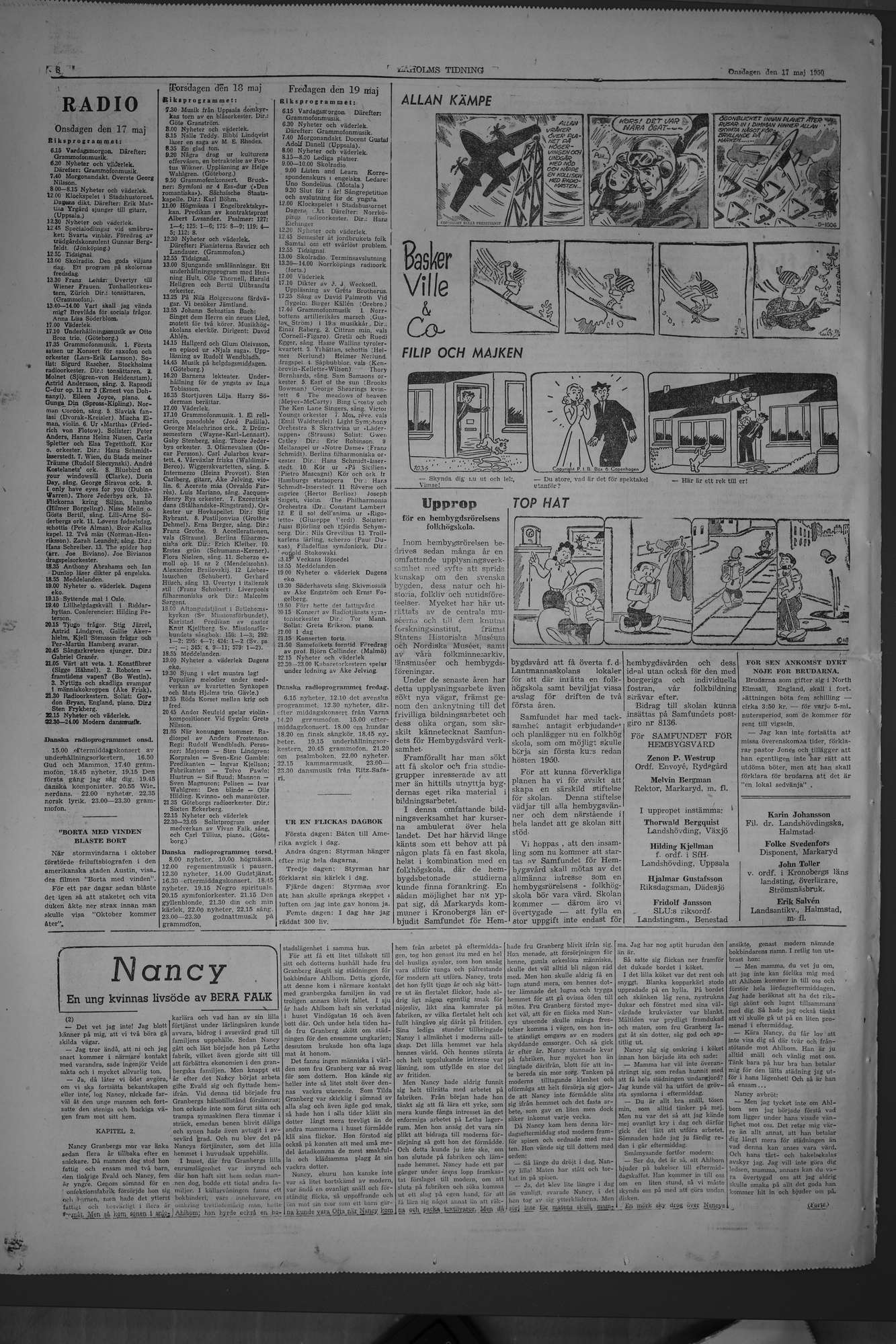 Laholms Tidning Onsdag 17 maj 1950, sida 8