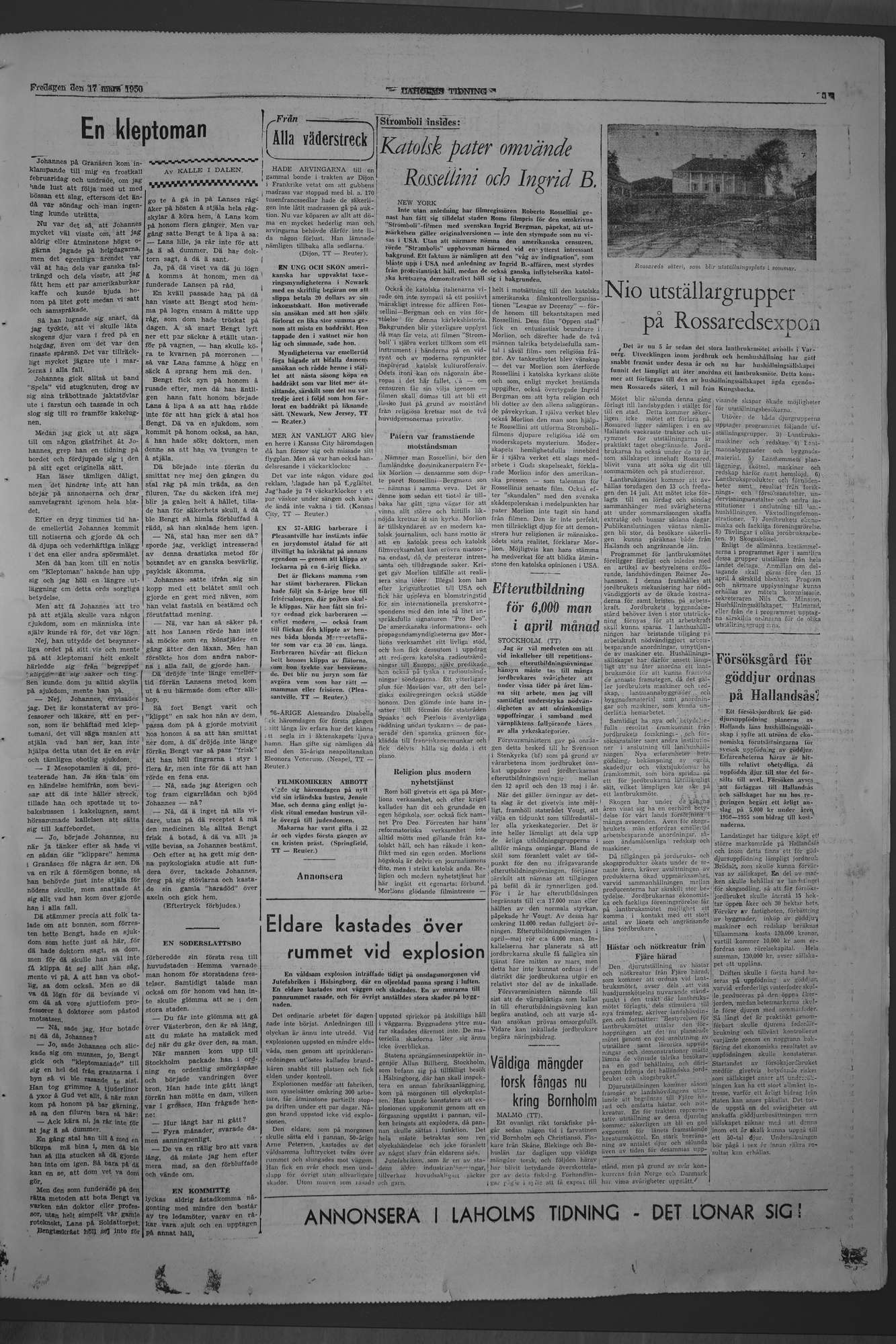 Laholms Tidning Fredag 17 mars 1950, sida 5