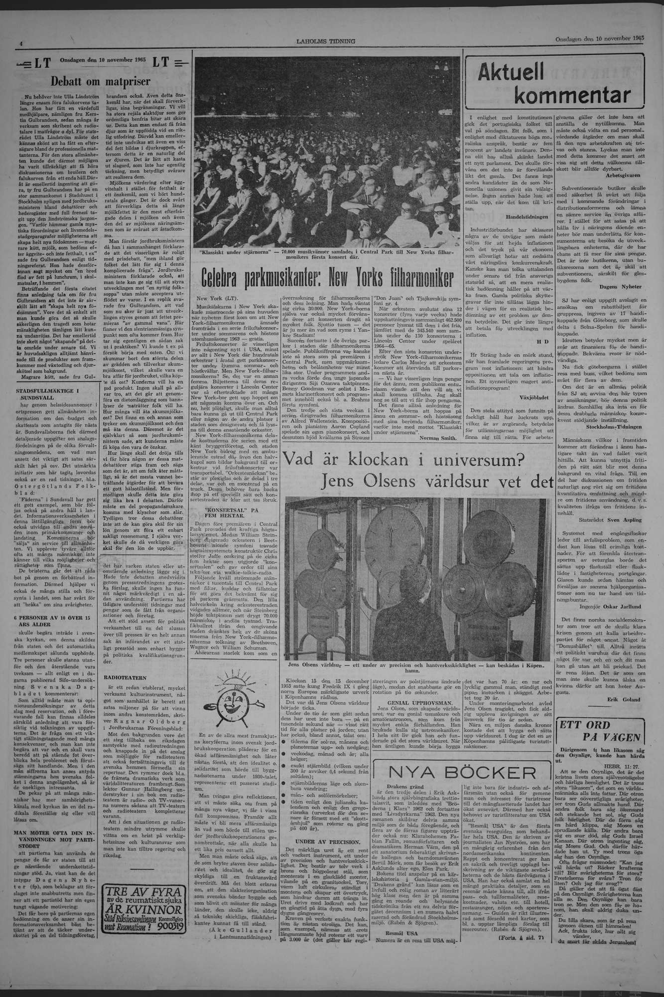 Laholms Tidning Onsdag 10 november 1965, sida 4