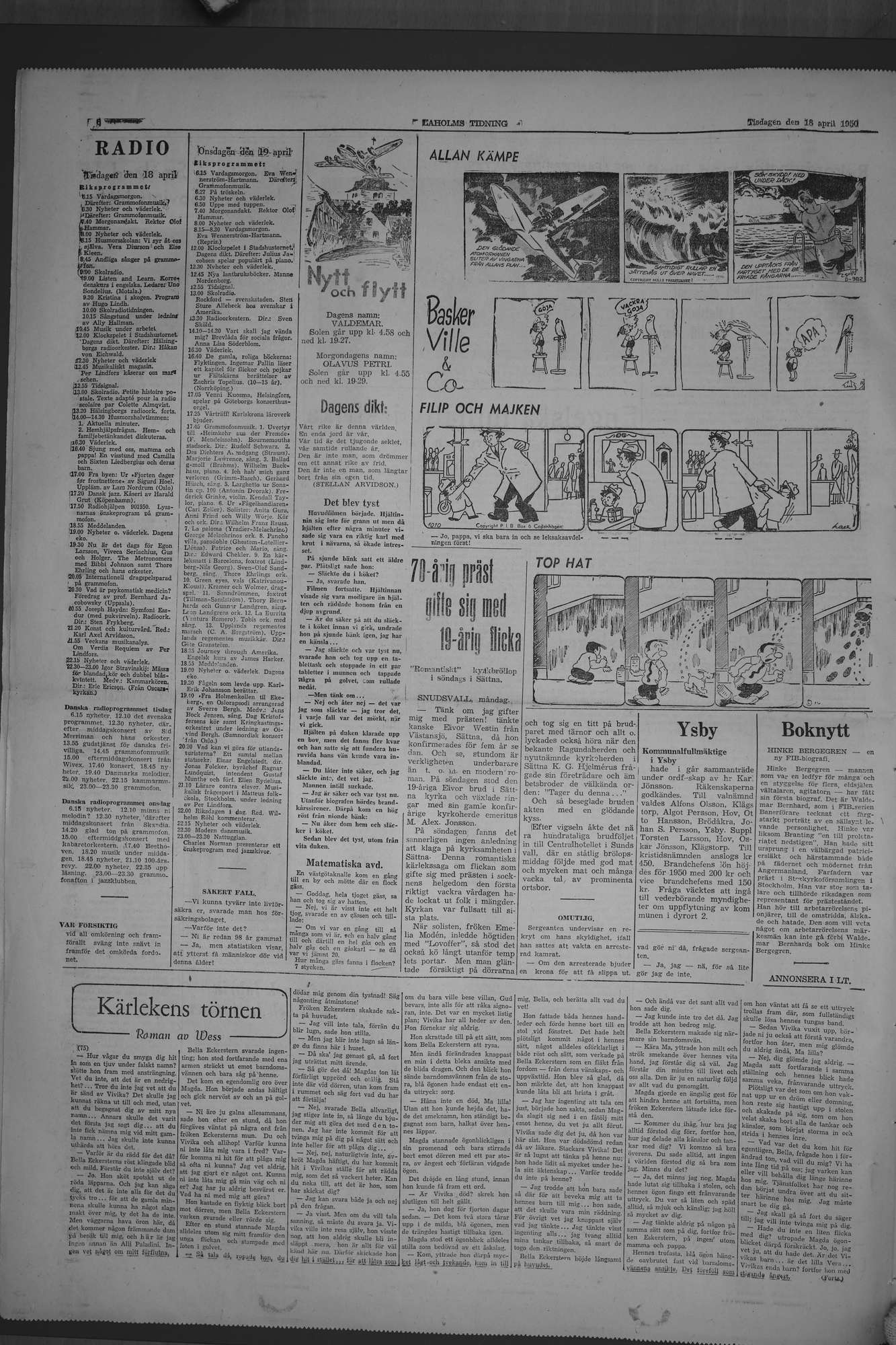 Laholms Tidning Tisdag 18 april 1950, sida 6