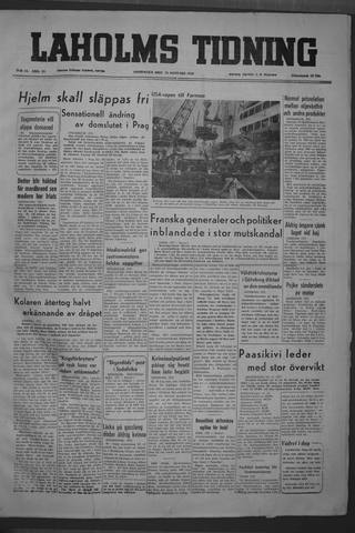 Förstasidan, Onsdag 18 januari 1950