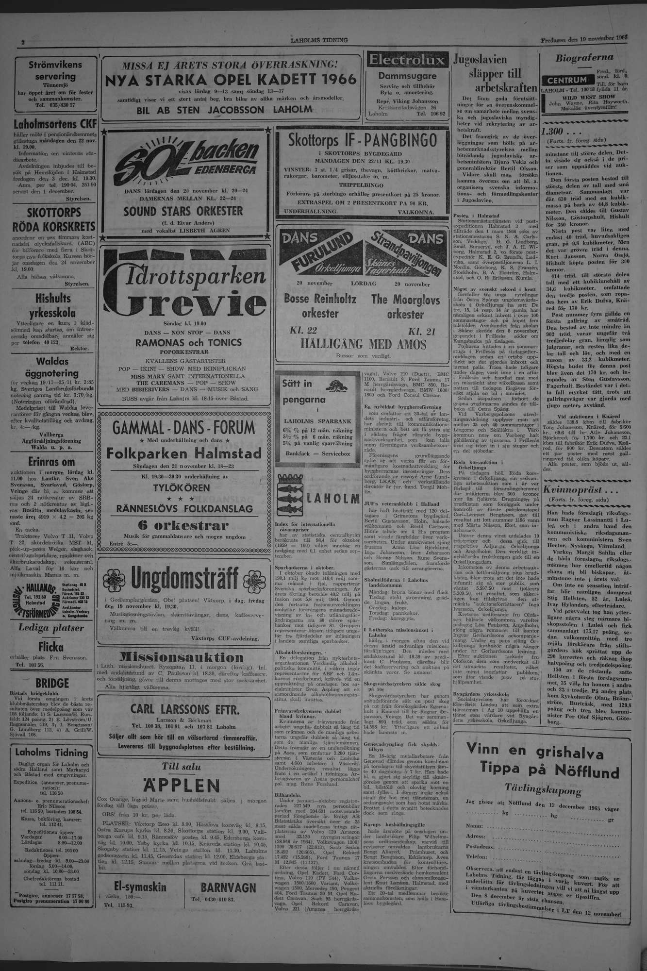Laholms Tidning Fredag 19 november 1965, sida 2