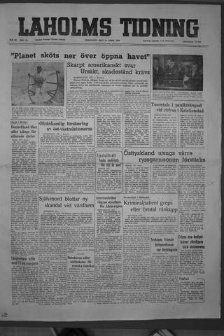 Förstasidan, Onsdag 19 april 1950