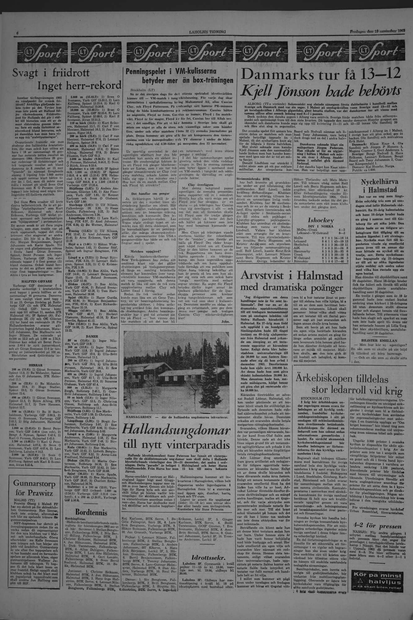 Laholms Tidning Fredag 19 november 1965, sida 6