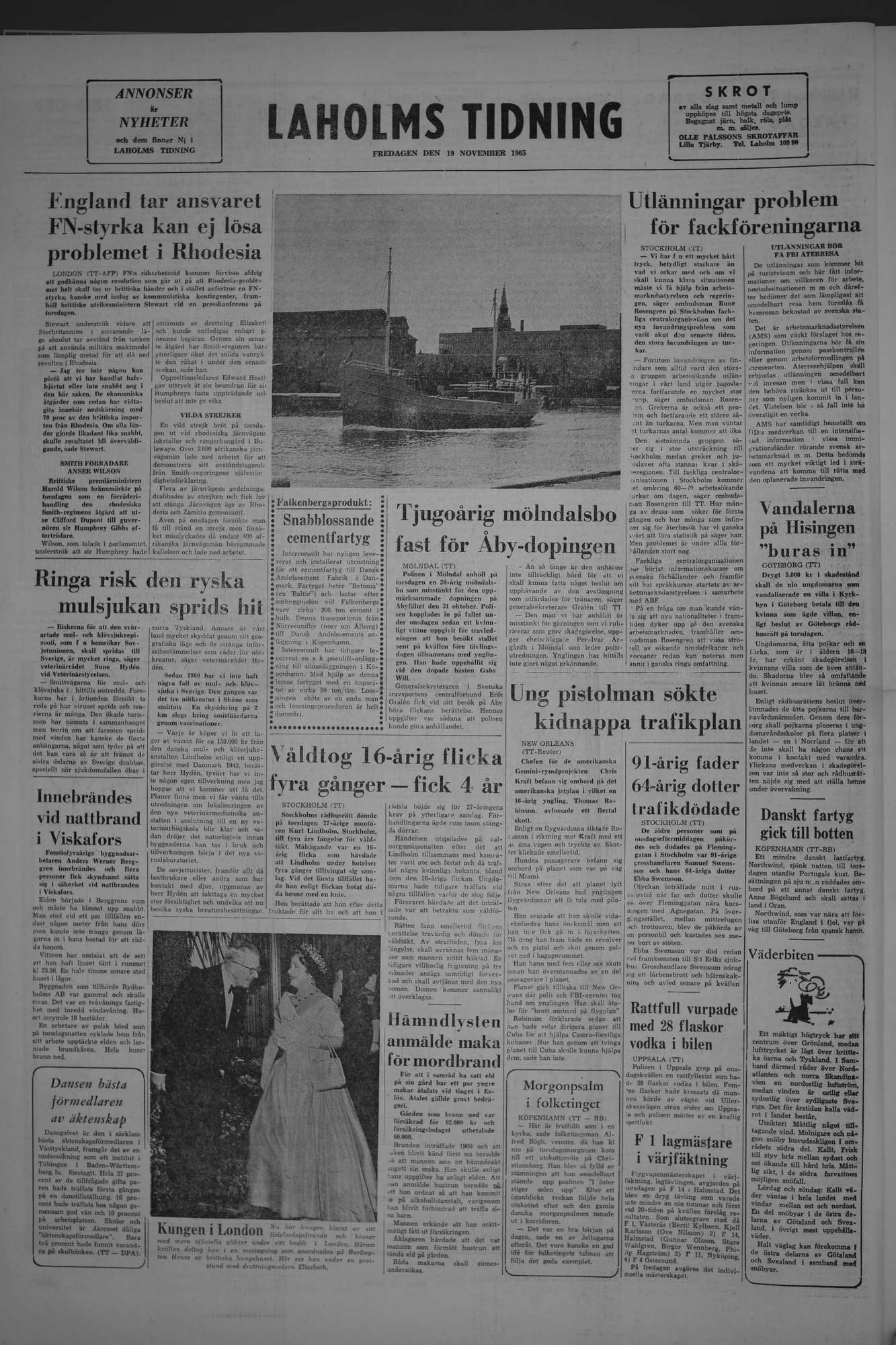 Laholms Tidning Fredag 19 november 1965, sida 8