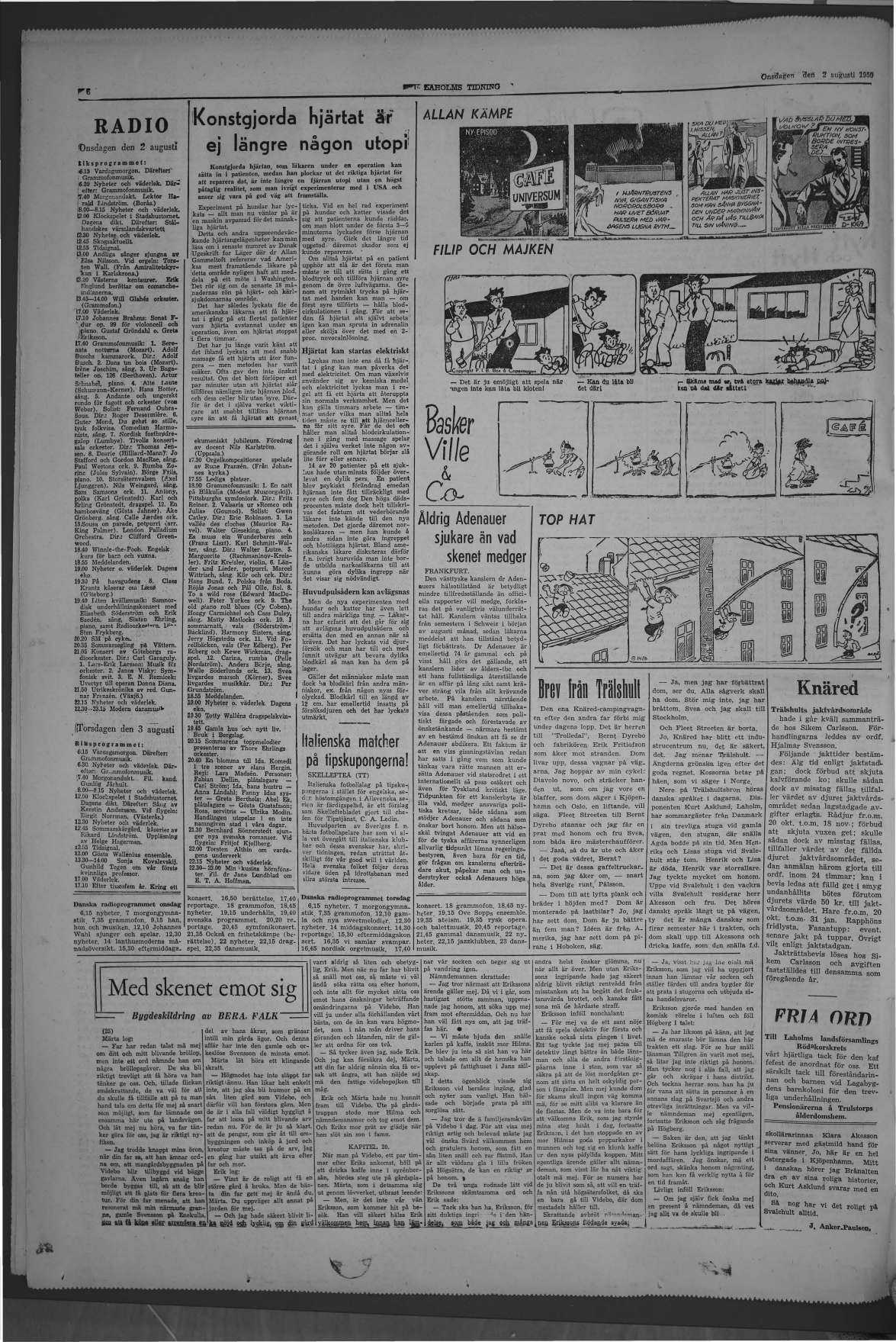 Laholms Tidning Onsdag 2 augusti 1950, sida 6