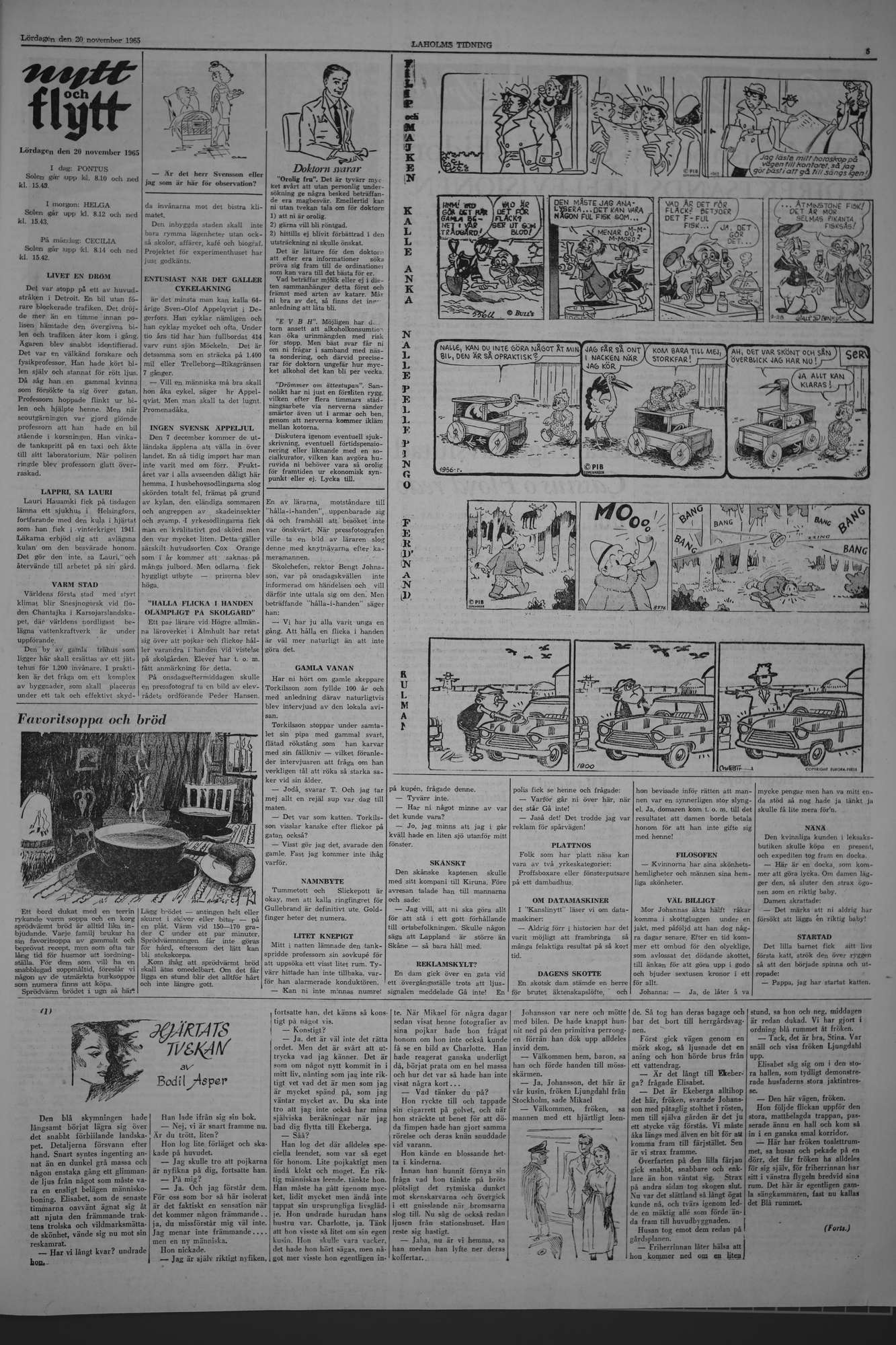Laholms Tidning Lördag 20 november 1965, sida 5