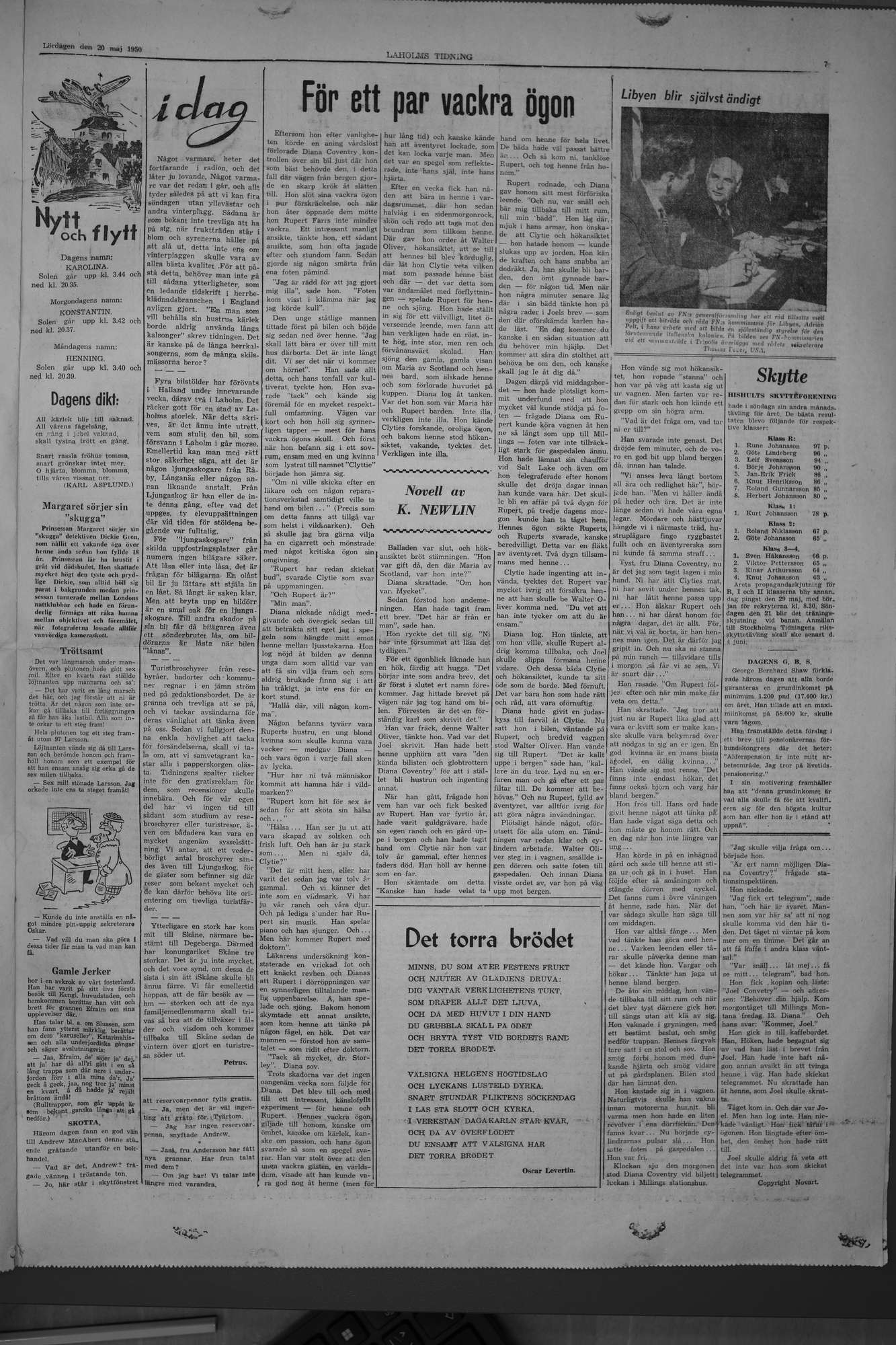 Laholms Tidning Lördag 20 maj 1950, sida 7
