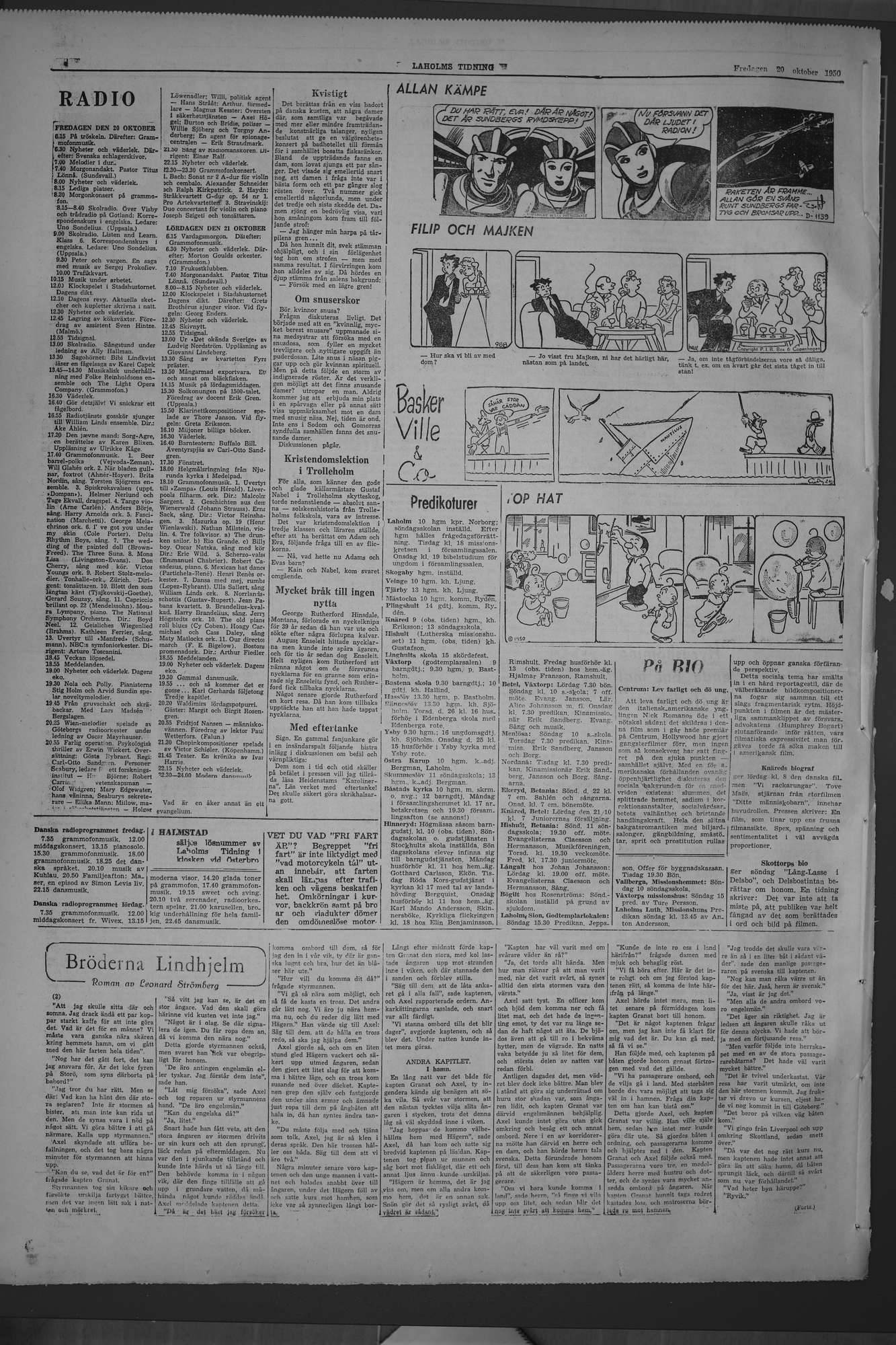 Laholms Tidning Fredag 20 oktober 1950, sida 8
