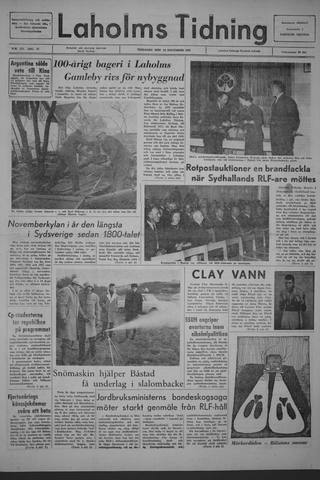 Förstasidan, Tisdag 23 november 1965