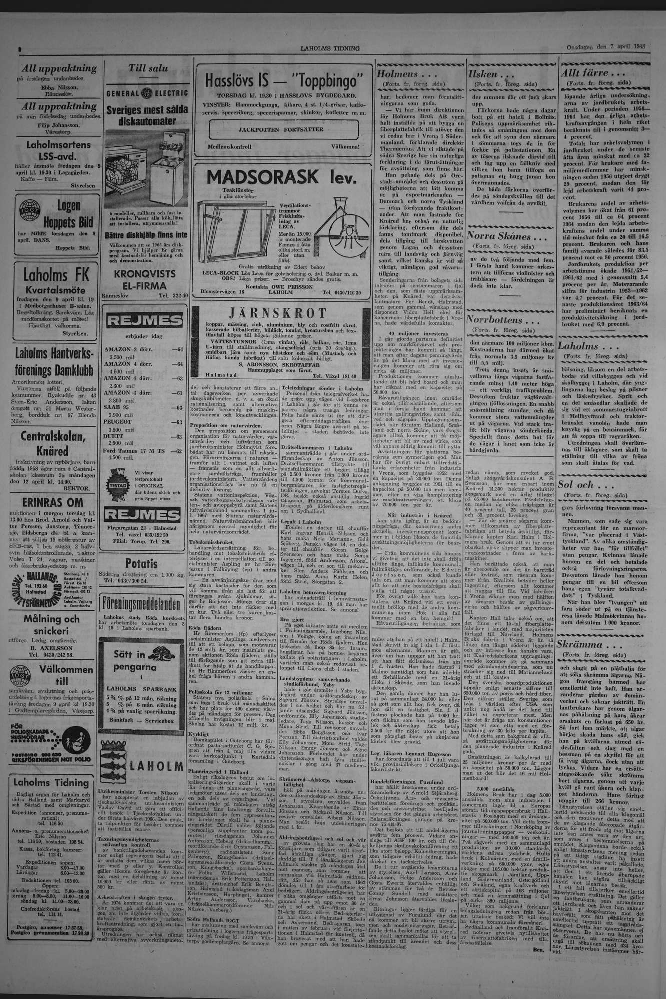 Laholms Tidning Onsdag 7 april 1965, sida 2