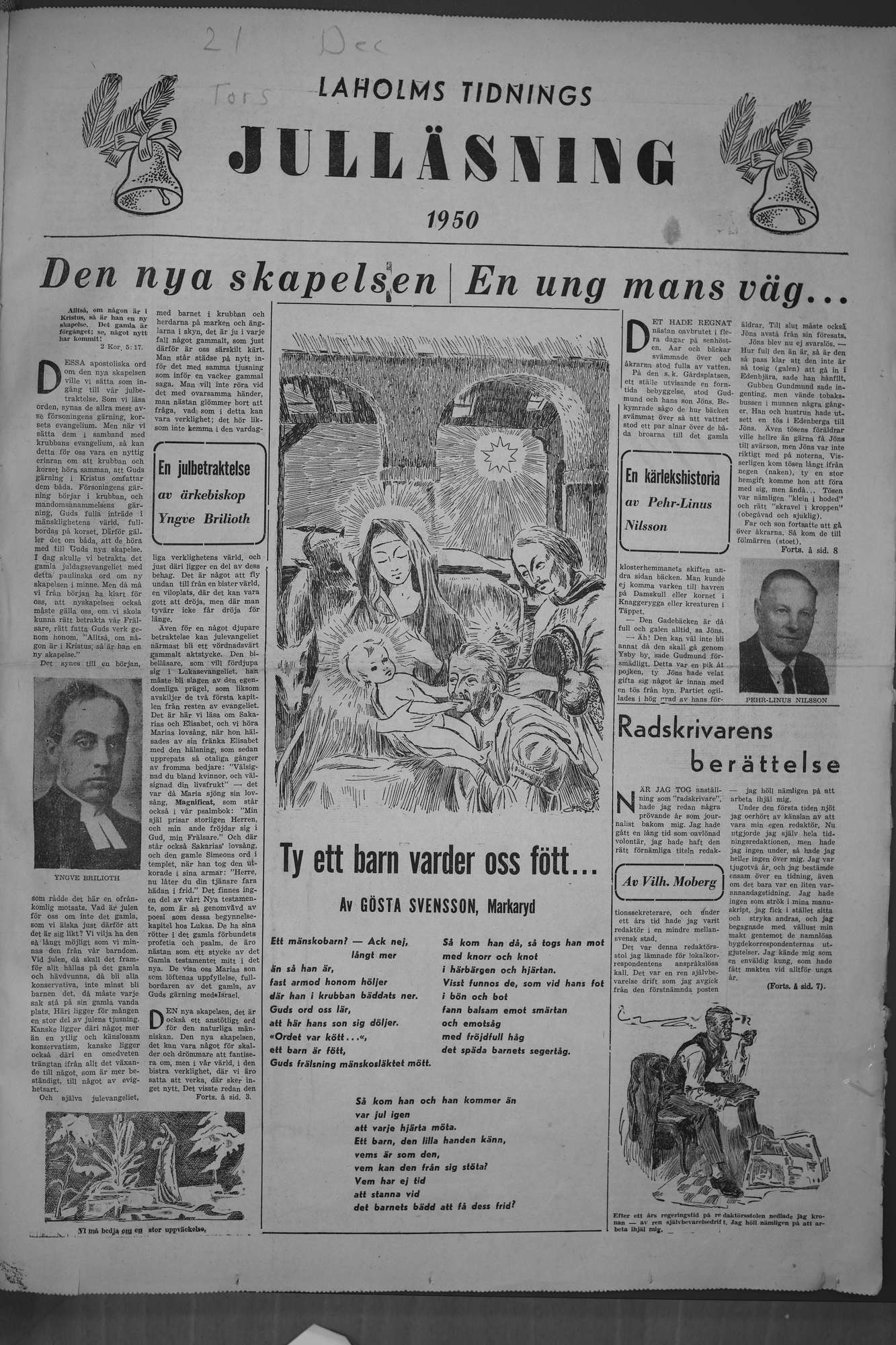 Laholms Tidning Torsdag 21 december 1950, sida 9