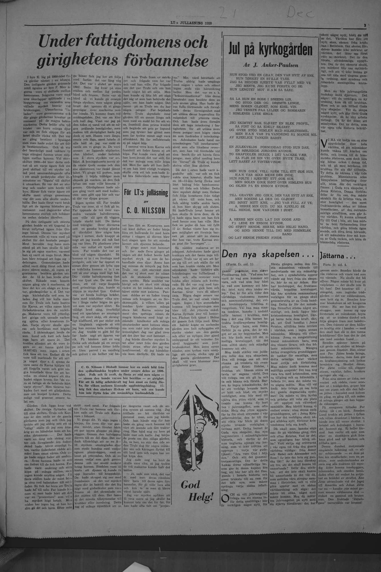 Laholms Tidning Torsdag 21 december 1950, sida 11