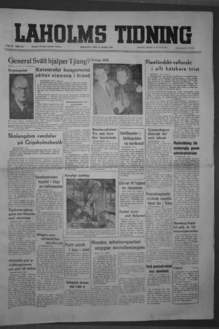 Förstasidan, Tisdag 21 mars 1950