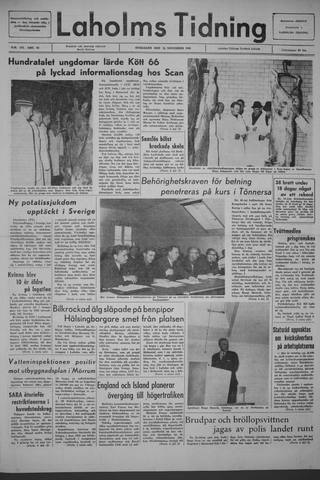 Förstasidan, Onsdag 24 november 1965
