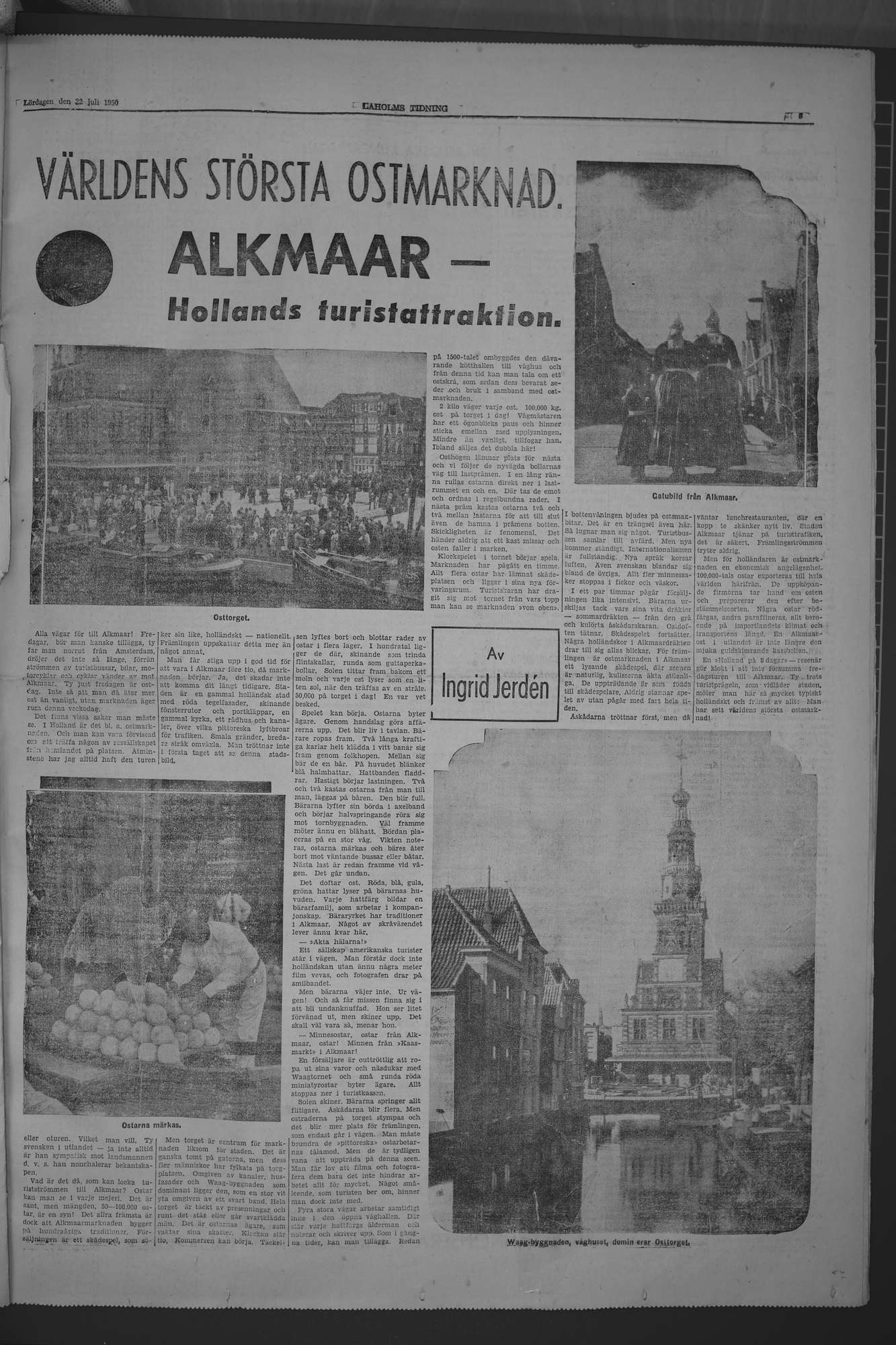 Laholms Tidning Lördag 22 juli 1950, sida 5